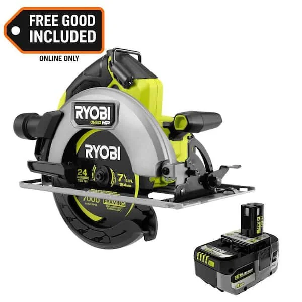 RYOBI ONE+ HP 18V Brushless Cordless 7 1/4 inch Circular Saw with 4.0 Ah Battery deal