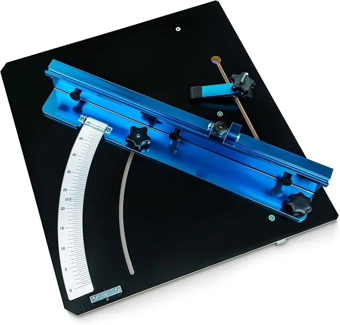 POWERTEC 71403 table saw crosscut sled with aluminum fence, flip stop, and hold down clamp