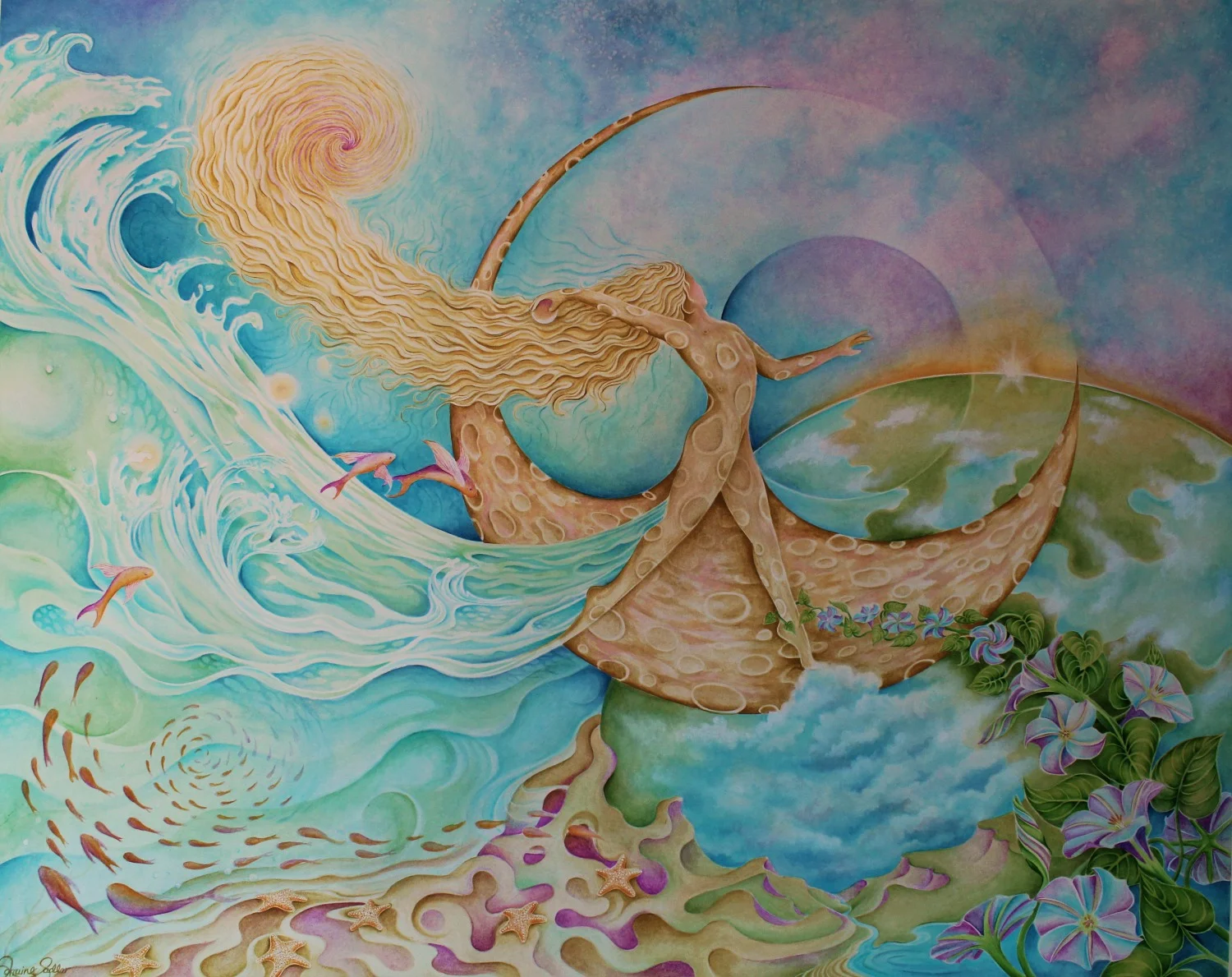 30 x 24" Gouache & Watercolour