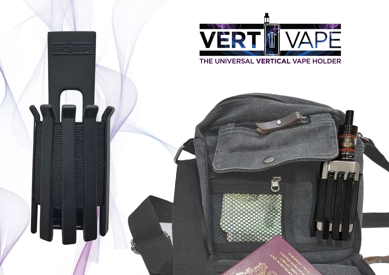 VertVape The Universal Vape Holder Mk1 Vert Vape UK creators of the unique  and Universal Vape (mechanical) mod holder. A vape accessory that can be  used to hold your mod in the