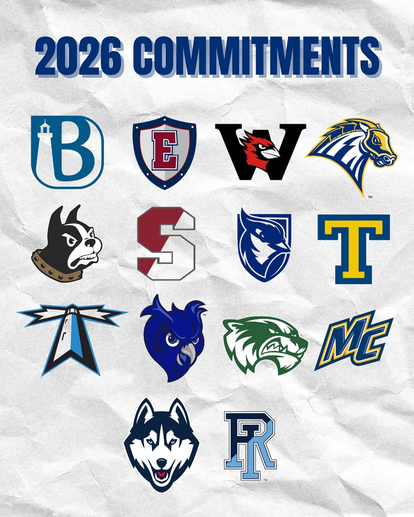 🚨 2026 Commitments (and counting) 🚨

From local powerhouses to top-tier D1 programs, our guys continue to make their mark.

2026 Commitments:
Nicolas Scillia &mdash; URI
Alex Riga &mdash; URI
Vinny Lombardo &mdash; UConn
Shaun Flannery &mdash; UCon