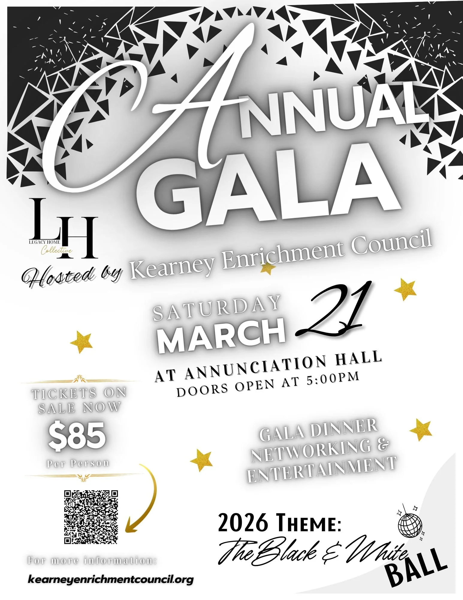 Kearney Enrichment Council to Host Black &amp; White Gala