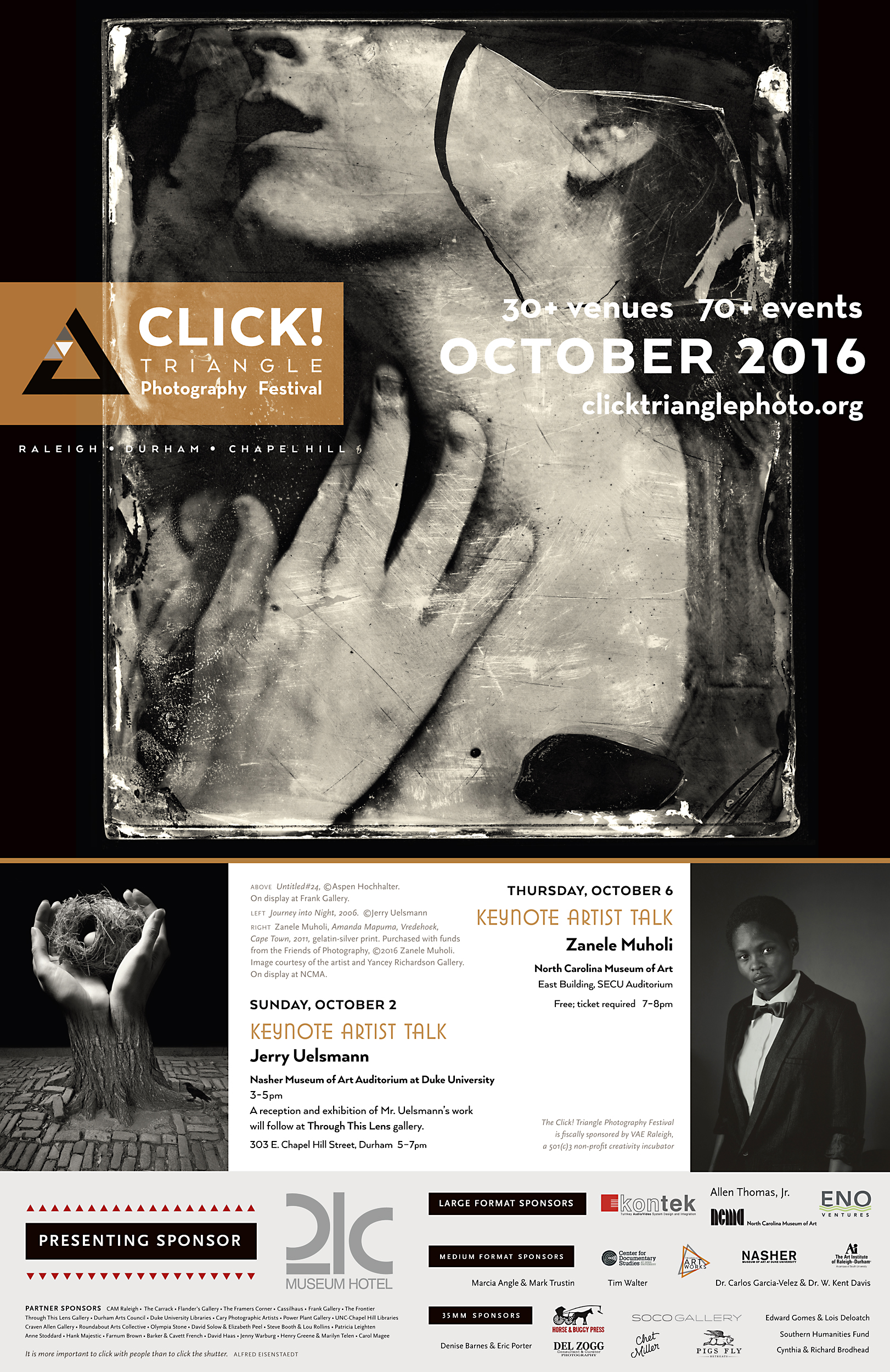  As well as being a co-sponsor of the festival, H&amp;B has designed the program guides and posters for Click! since 2015. 12 x 18 inch poster. 