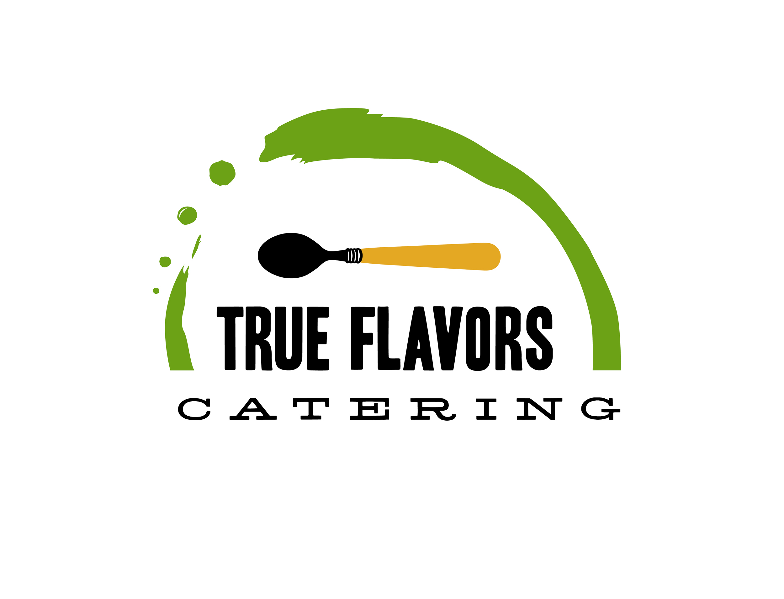  Restauranters wanted a logo for the catering company that utilized same color scheme as the diner logo. 