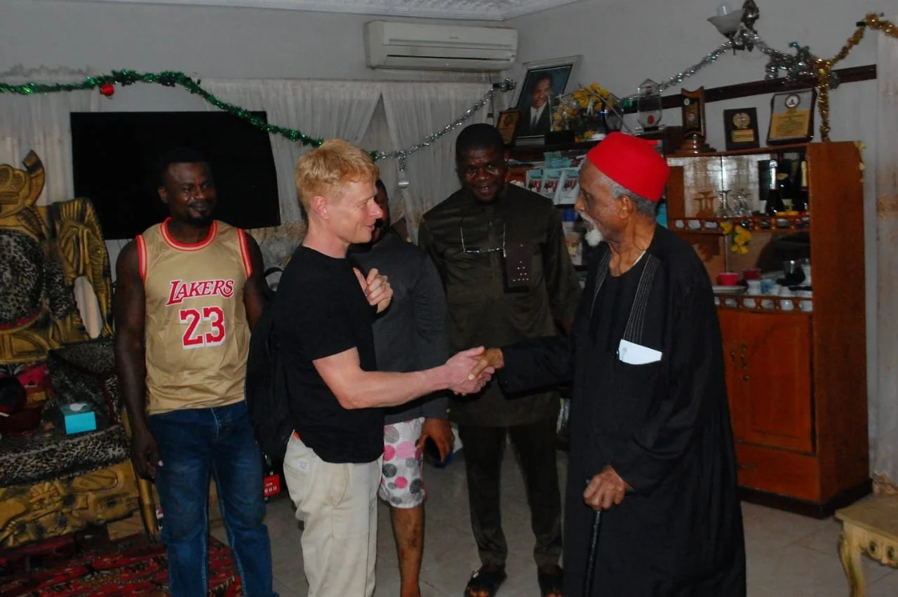 Meeting the Igwe at his house in Oko Town