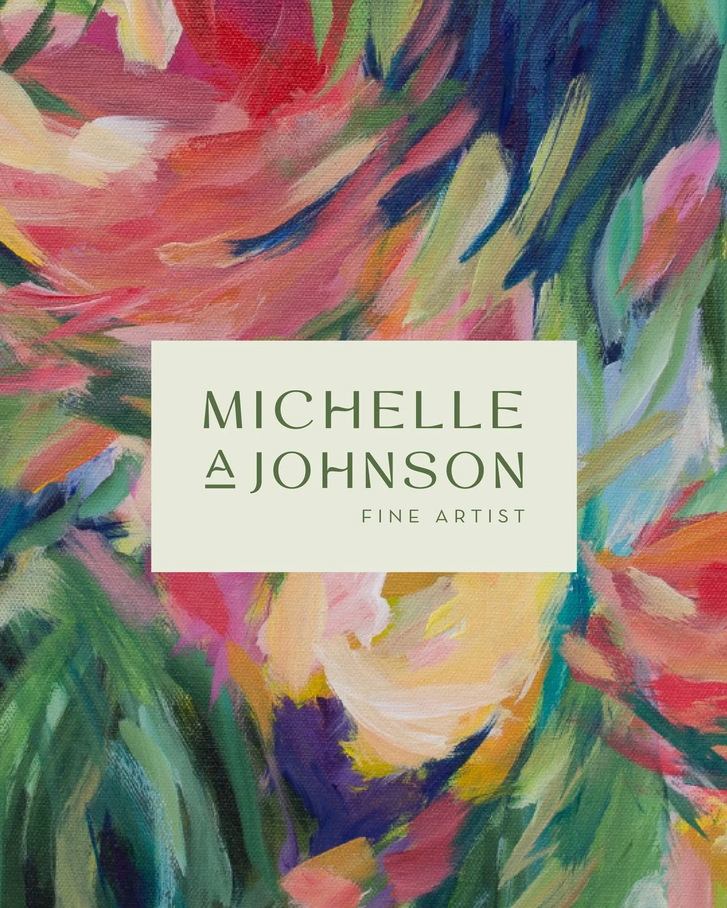 Brand identity for the talented @michelleajohnsonart ! 

Michelle is an Indiana artist whose vibrant abstract paintings are inspired by nature &amp; her life experiences. In her own words: &ldquo;While the content of a painting may appear to be tulip