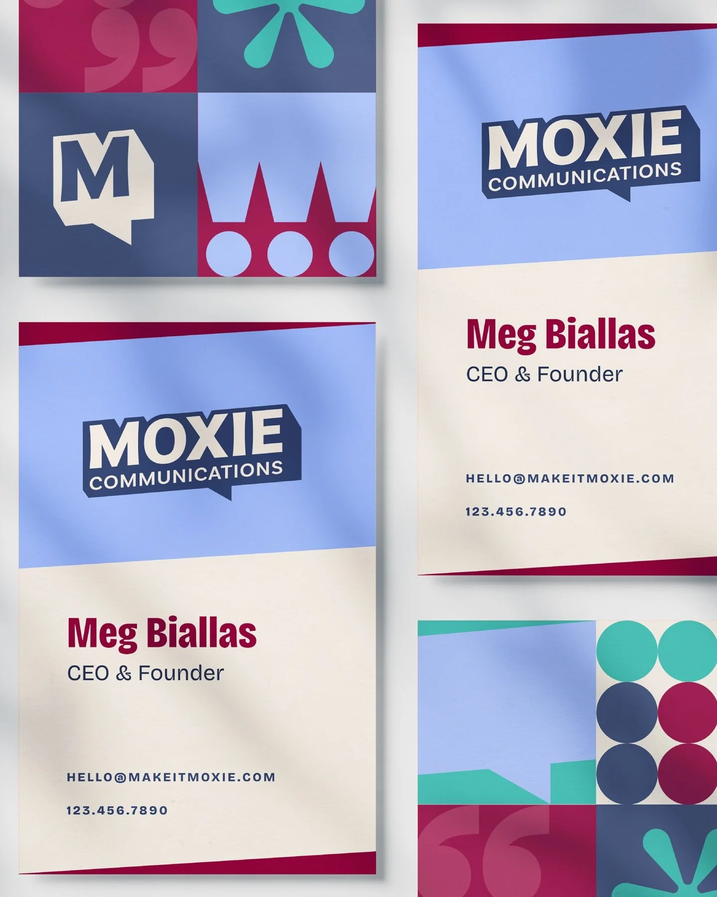 Created branding for the talented @moxiecomms almost a year ago already! Wild how time flies. Meg is a bold and bright human &amp; I am lucky to have had the pleasure to continue to work with her as she&rsquo;s grown her independent communications bu