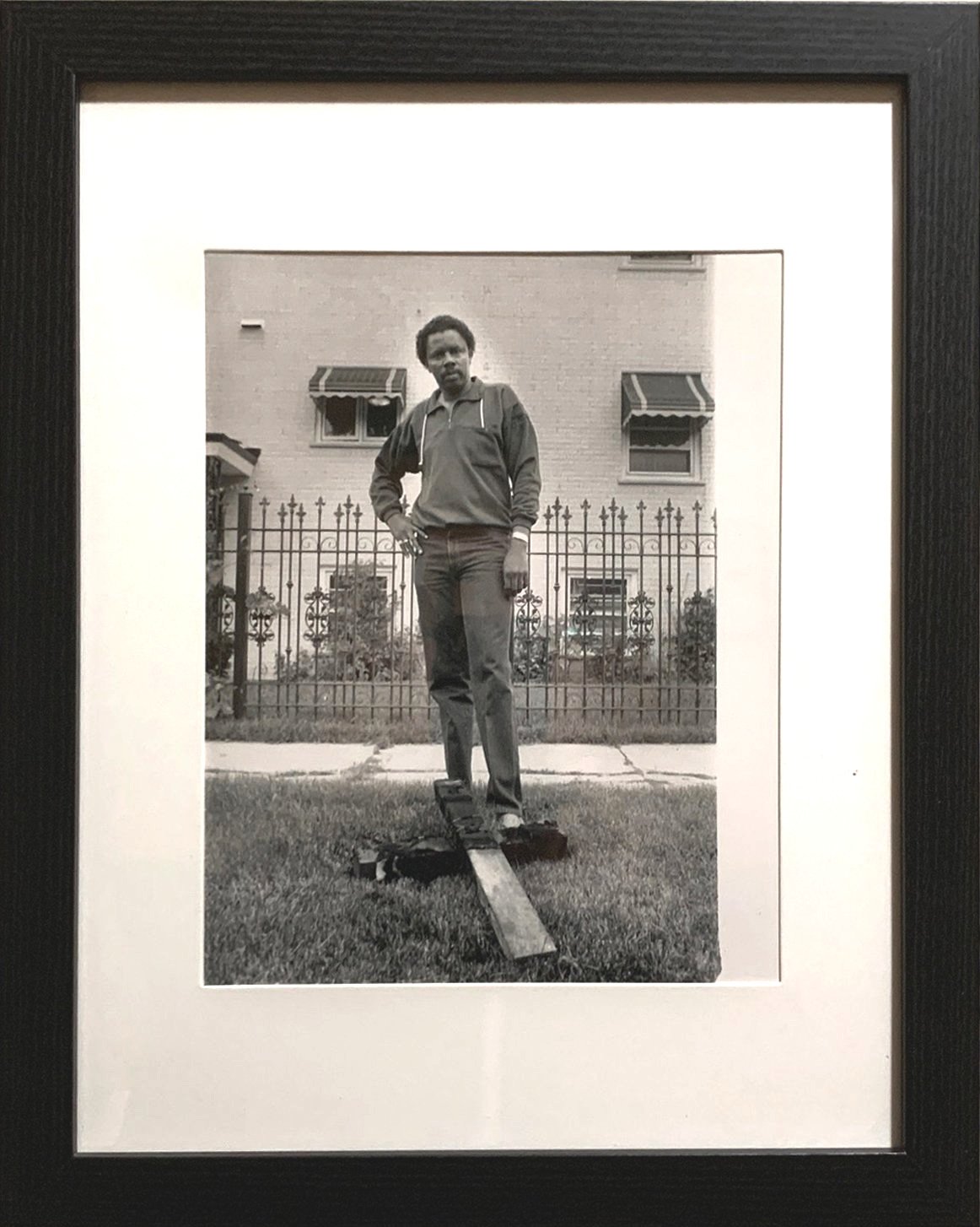 6. 6/29/88 – Joseph Henley, owner of two flat, with charred remains of cross burned on side yard of his home. Joe has been victim of many vandalism attacks since moving into predominately white neighb