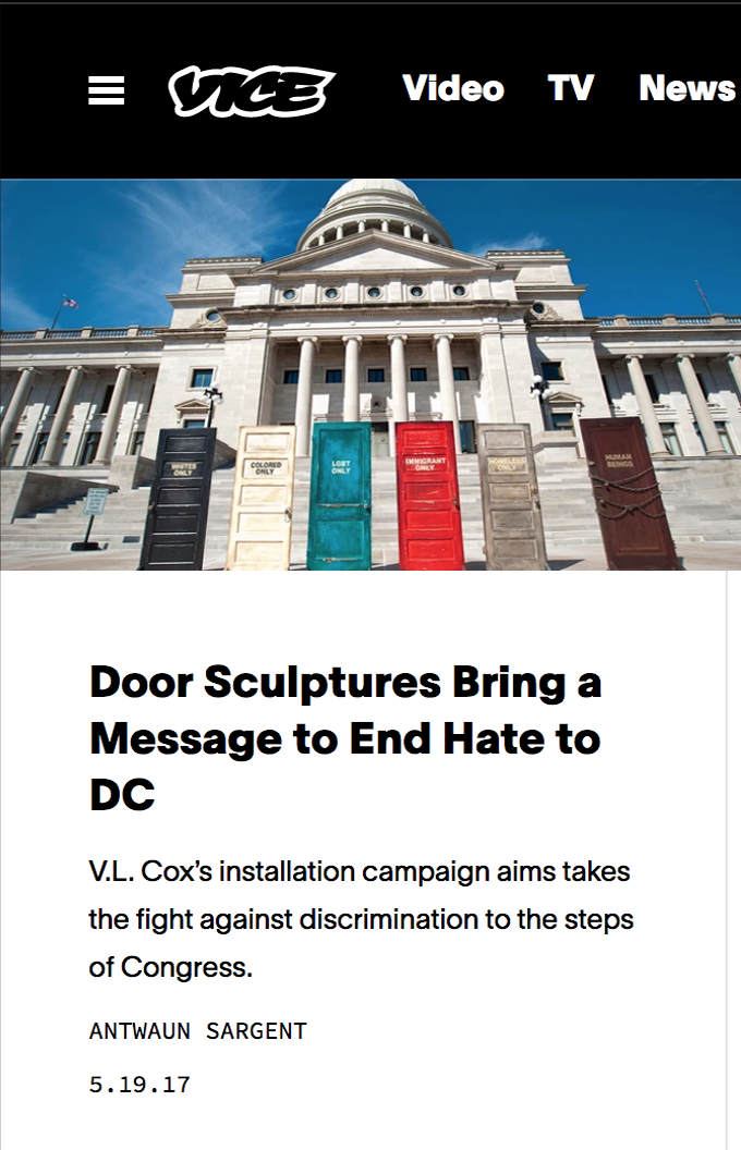 Door Sculptures Bring a Message to End Hate to DC, Antwaun Sargent - 2017