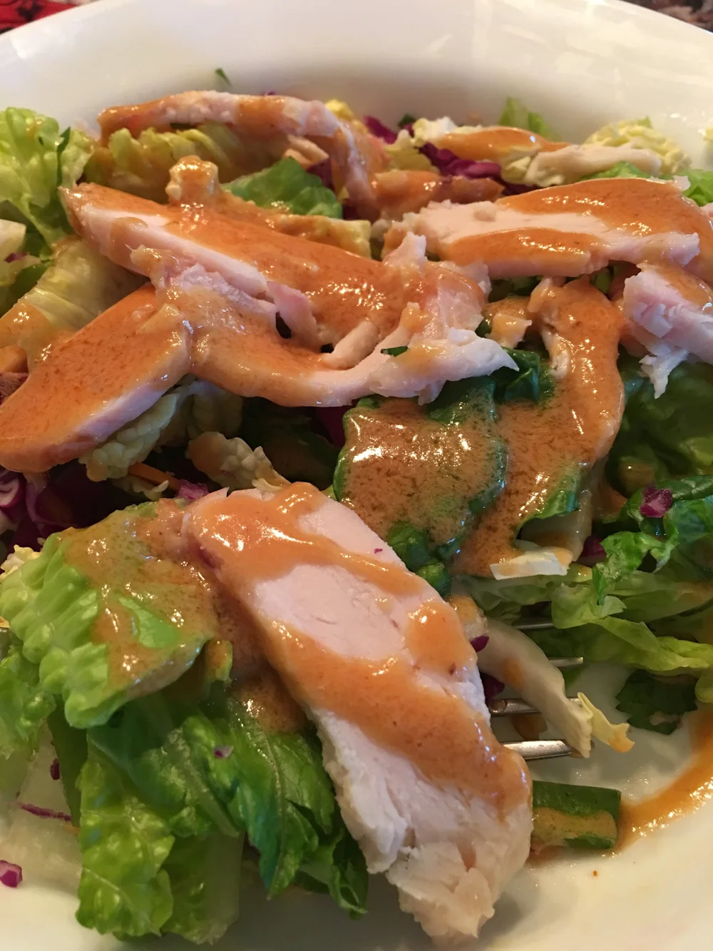 chinese chicken salad with red chile peanut dressing Chinese Chicken Salad with Red Chile Peanut Dressing — Quilt & Cafe