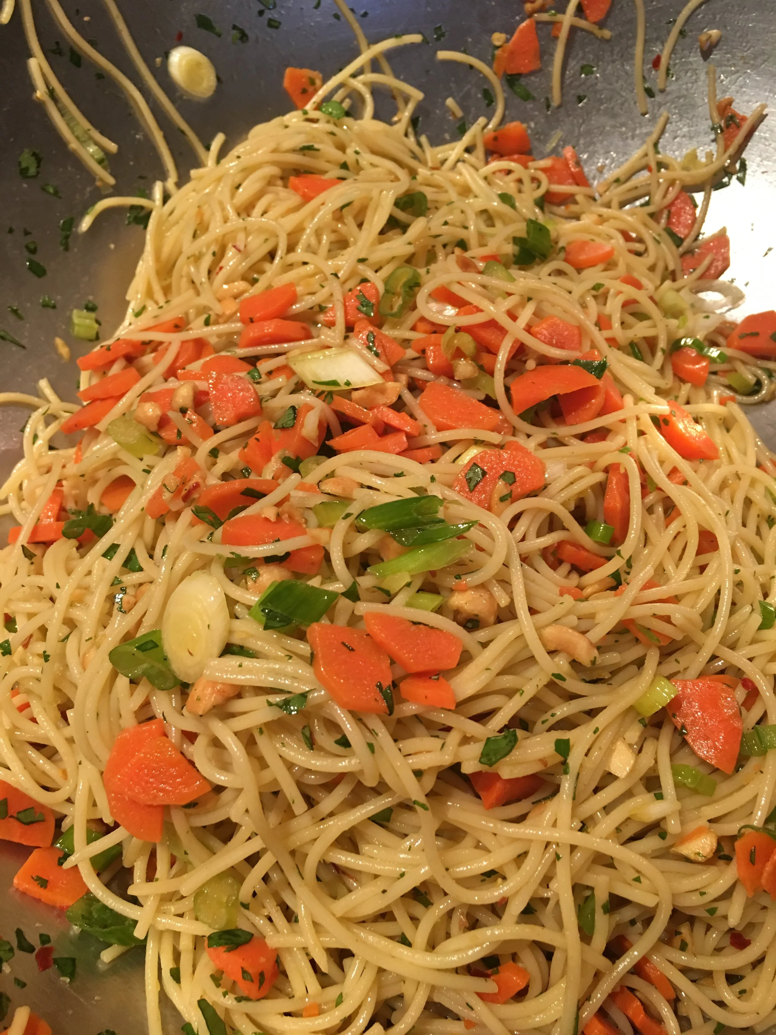 Asian Noodles with Cilantro and Peanuts