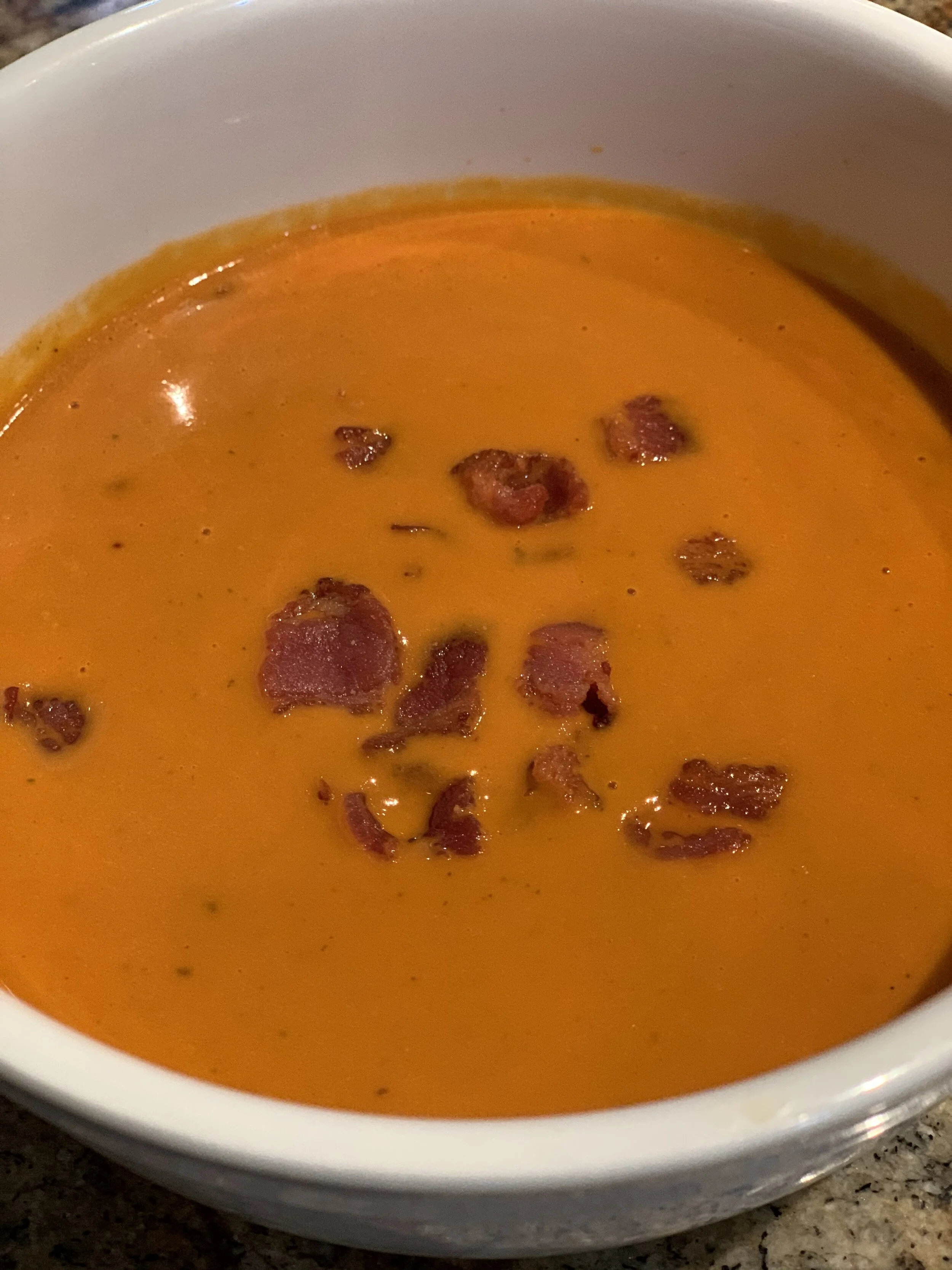 Tomato, Bacon and Basil Soup