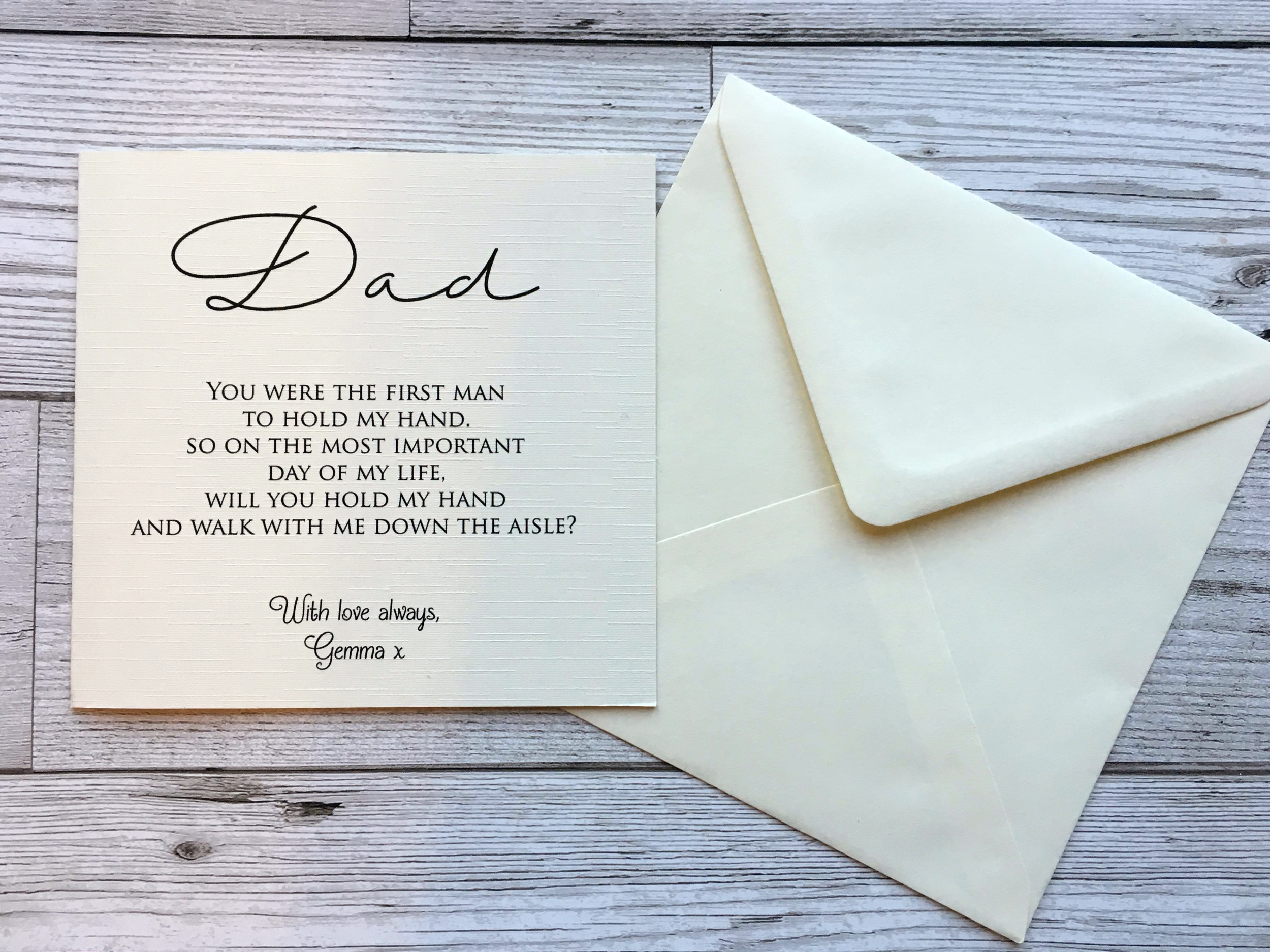 'DAD, WILL YOU' CARD