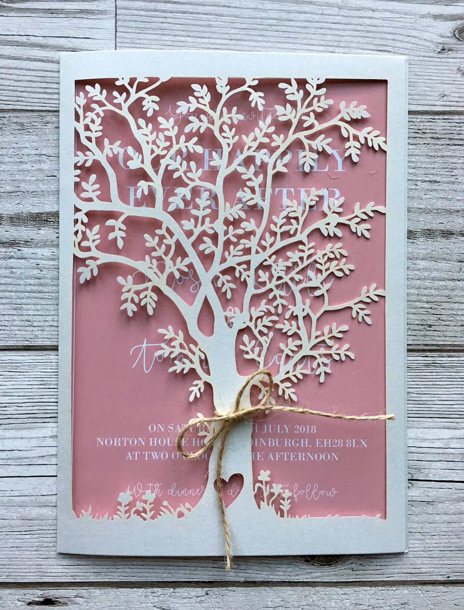 LASER CUT WEDDING INVITATION