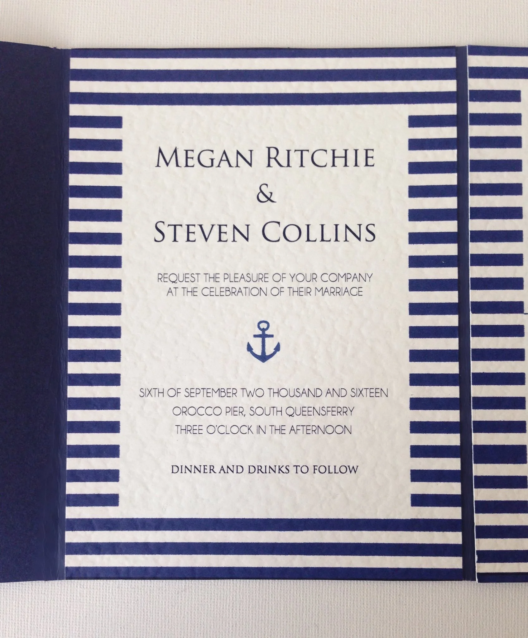 NAUTICAL WEDDING INVITE