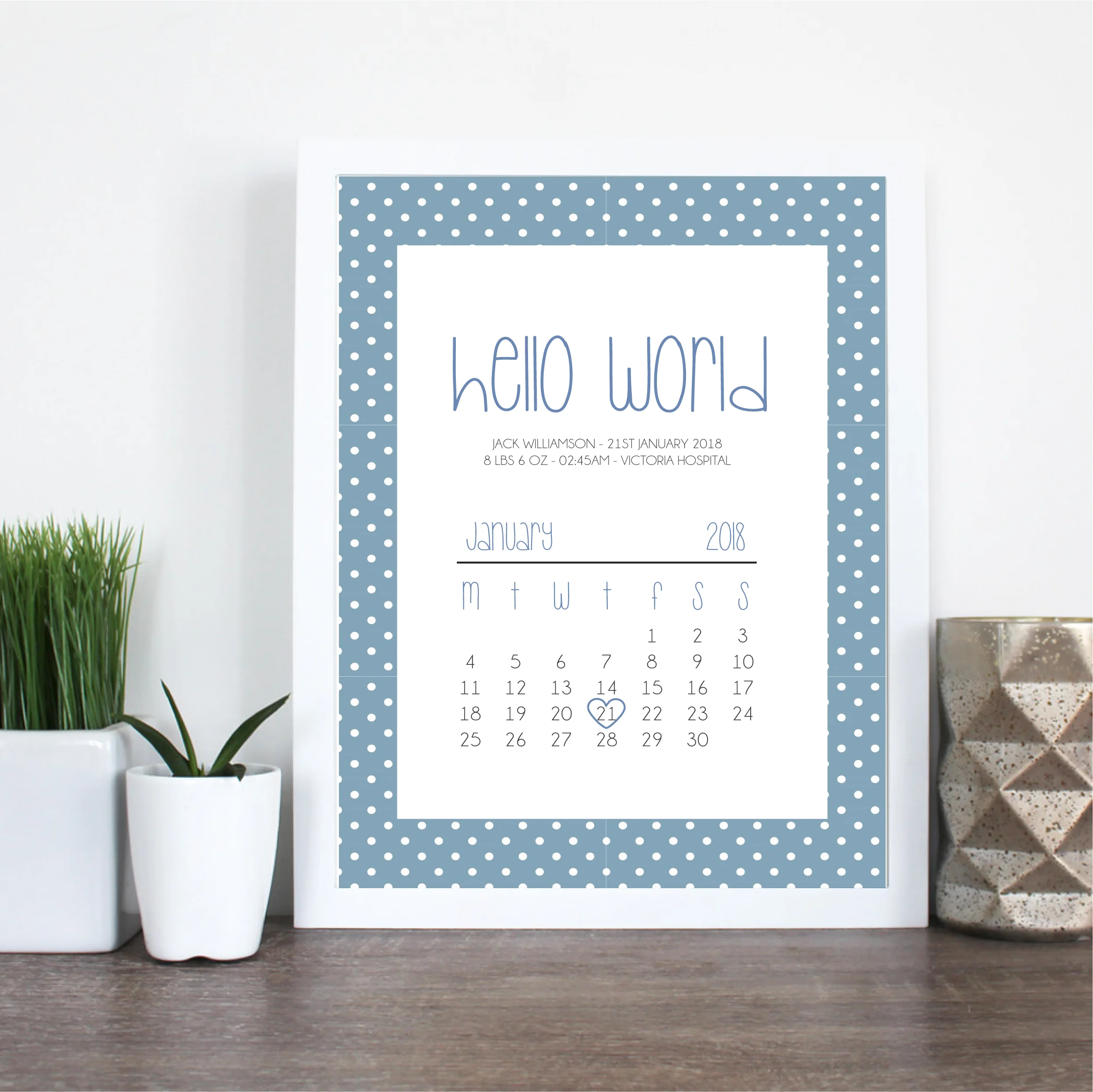 HELLO WORLD FRAMED PRINT