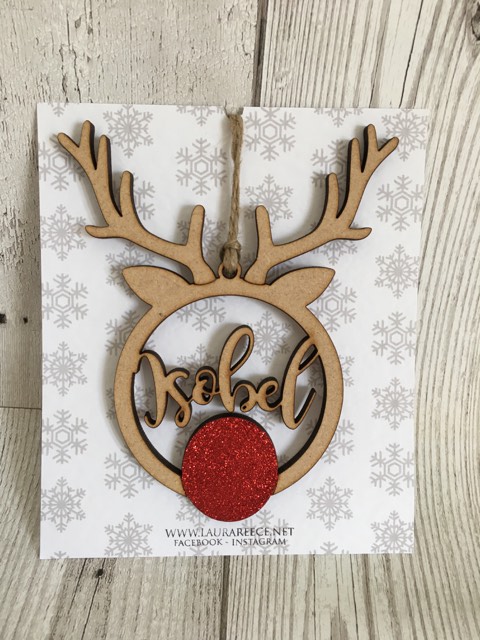 PERSONALISED RUDOLPH BAUBLE