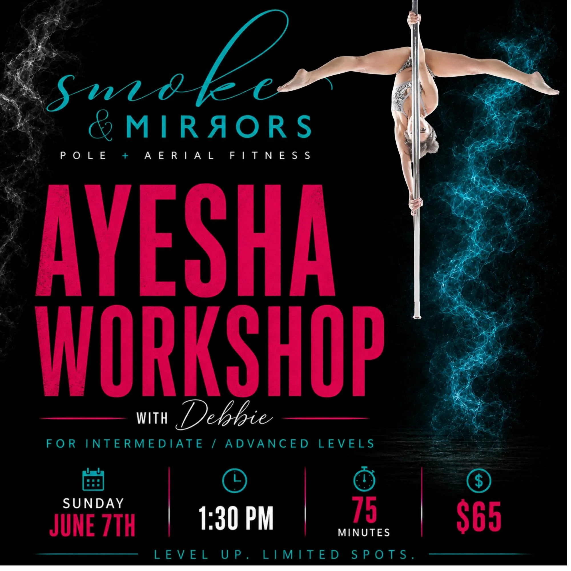 Handspring/Ayesha Workshop w/Debbie

Time to take your butterfly to a Handspring or Ayesha? Learn healthy shoulders warm up, as well as different entrances. True grip, cup grip, and twisted grip will be covered.
 
Prerequisite: Extended Butterfly wit
