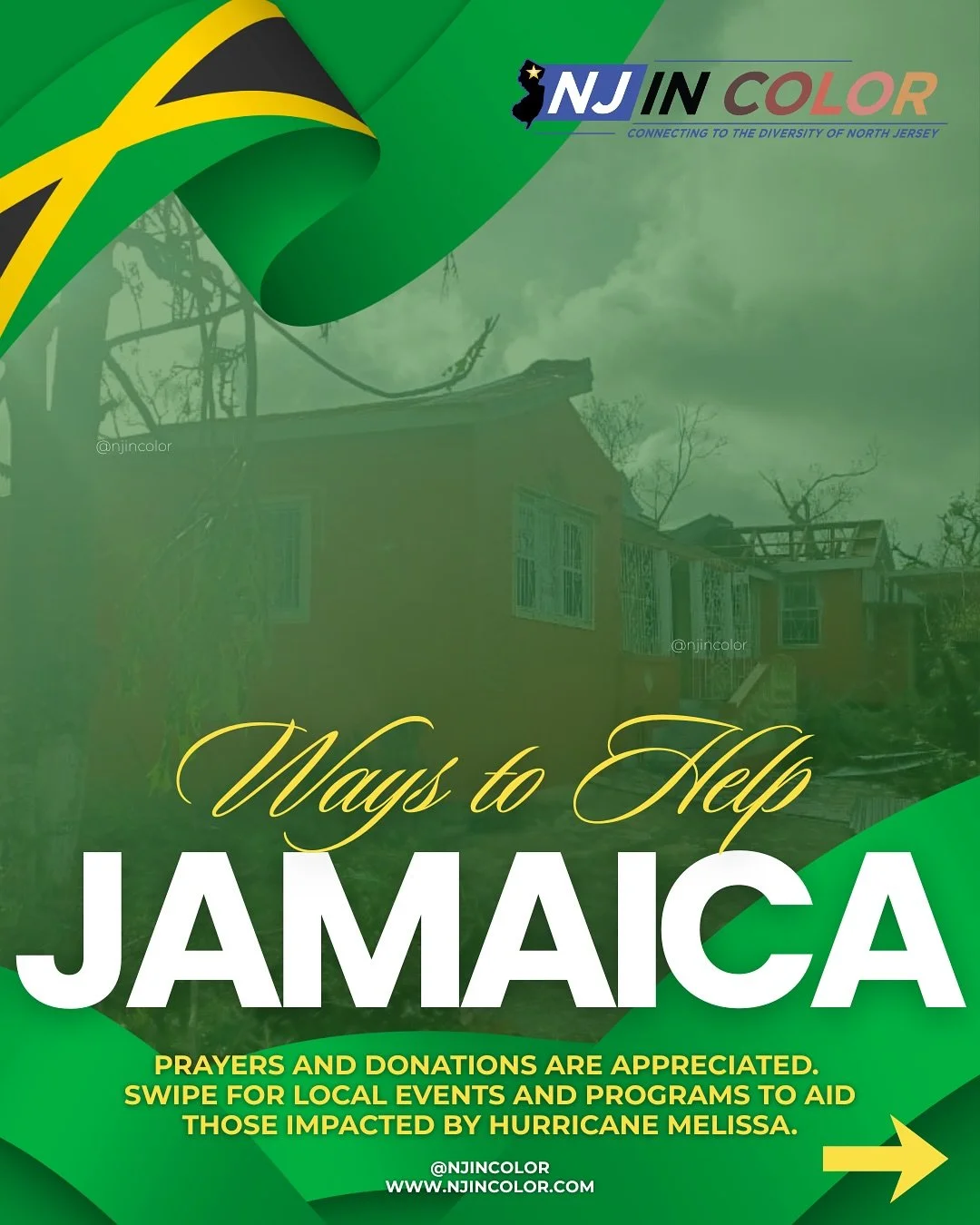 🇯🇲WAYS TO HELP JAMAICA RIGHT NOW🇯🇲
We send our love and support to the people of Jamaica and the Caribbean who have been devastated by Hurricane Melissa. 

SWIPE for programs, drop off sites and more. 

Here are important pages for information an