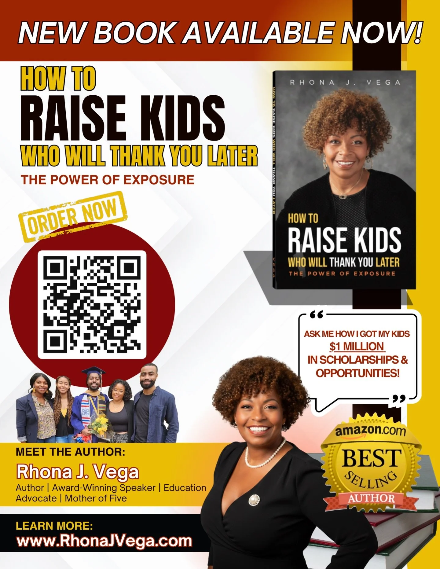 SUPPORT NJ AUTHORS - NEW BOOK ALERT🚨📖 

"How to Raise Kids Who Will Thank You Later: The Power of Exposure" by Rhona J. Vega  challenges parents to move with intention, vision, and strategy throughout their child's journey from grade scho