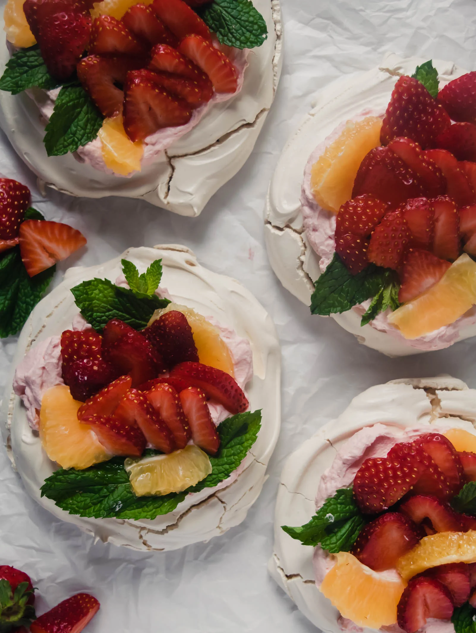 Brown Sugar Pavlovas with Mascarpone Cream