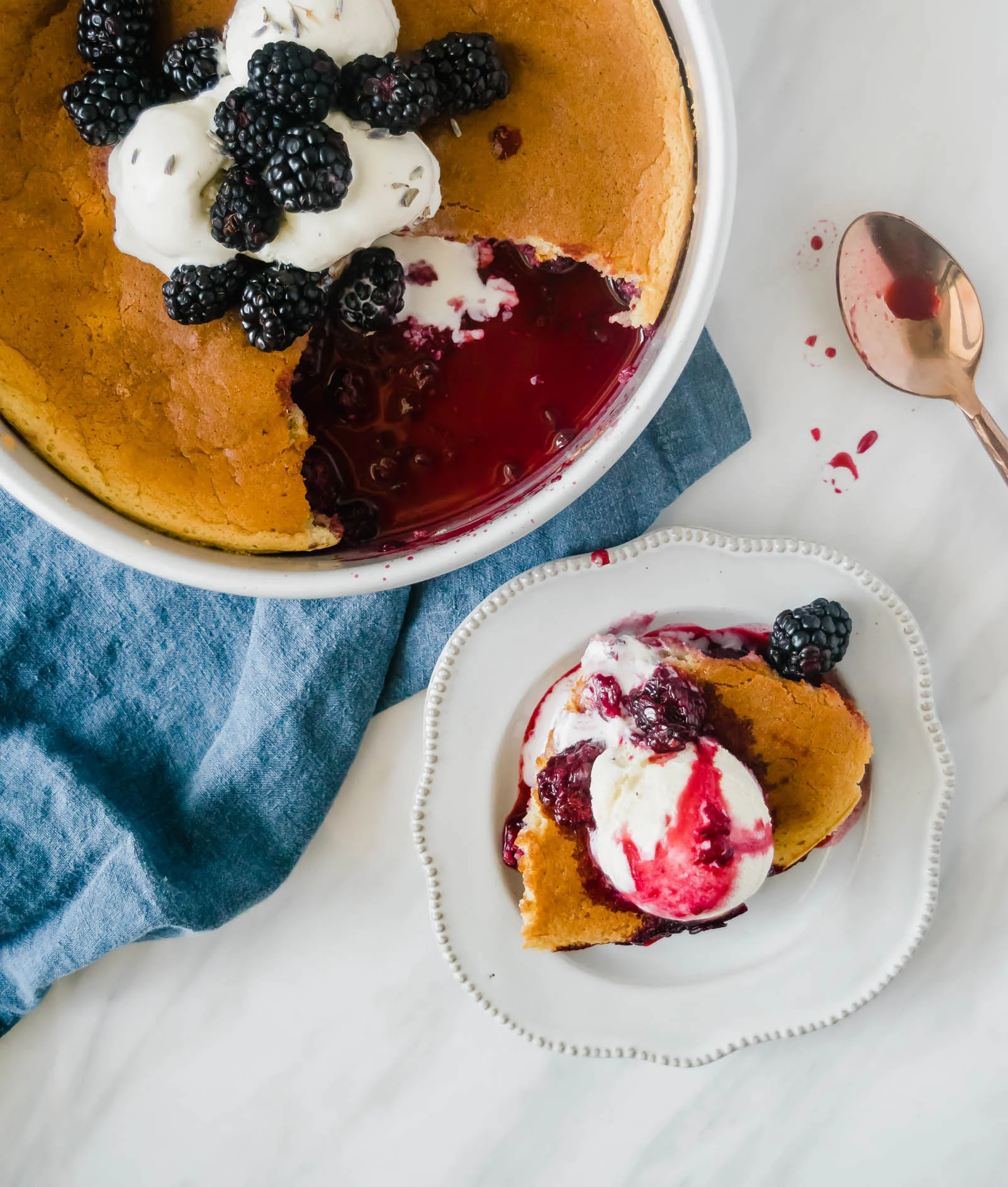 Blackberry Lavender Clafoutis