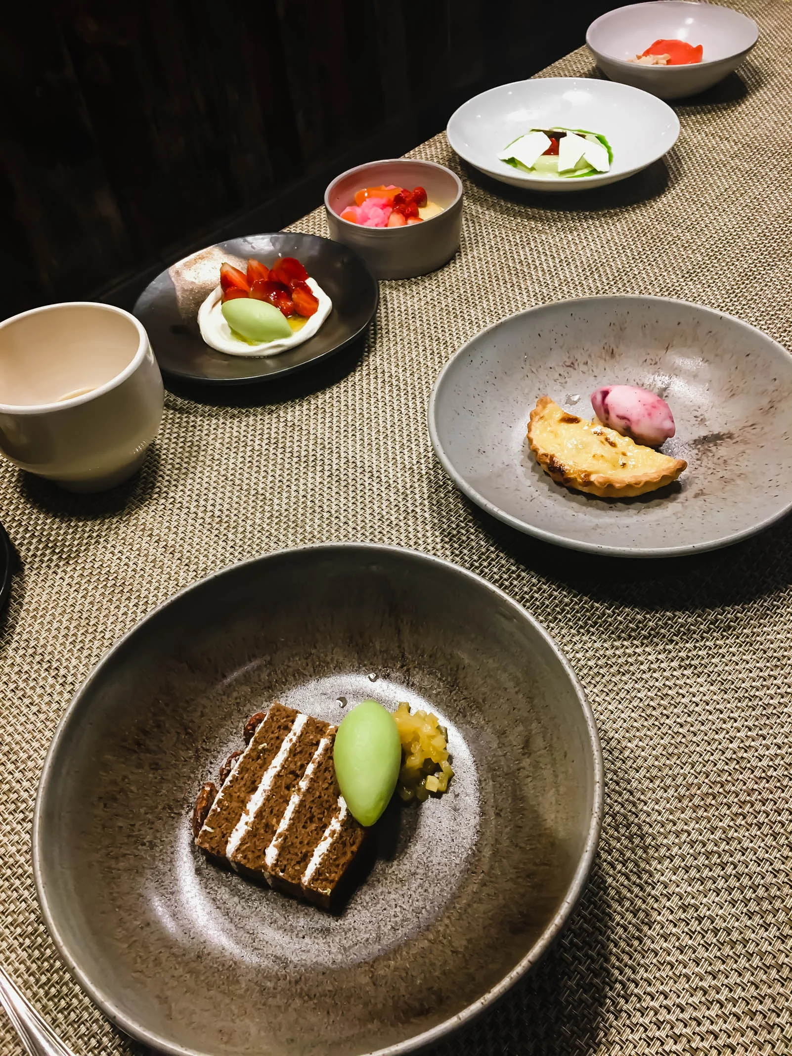 Our spring dessert lineup.