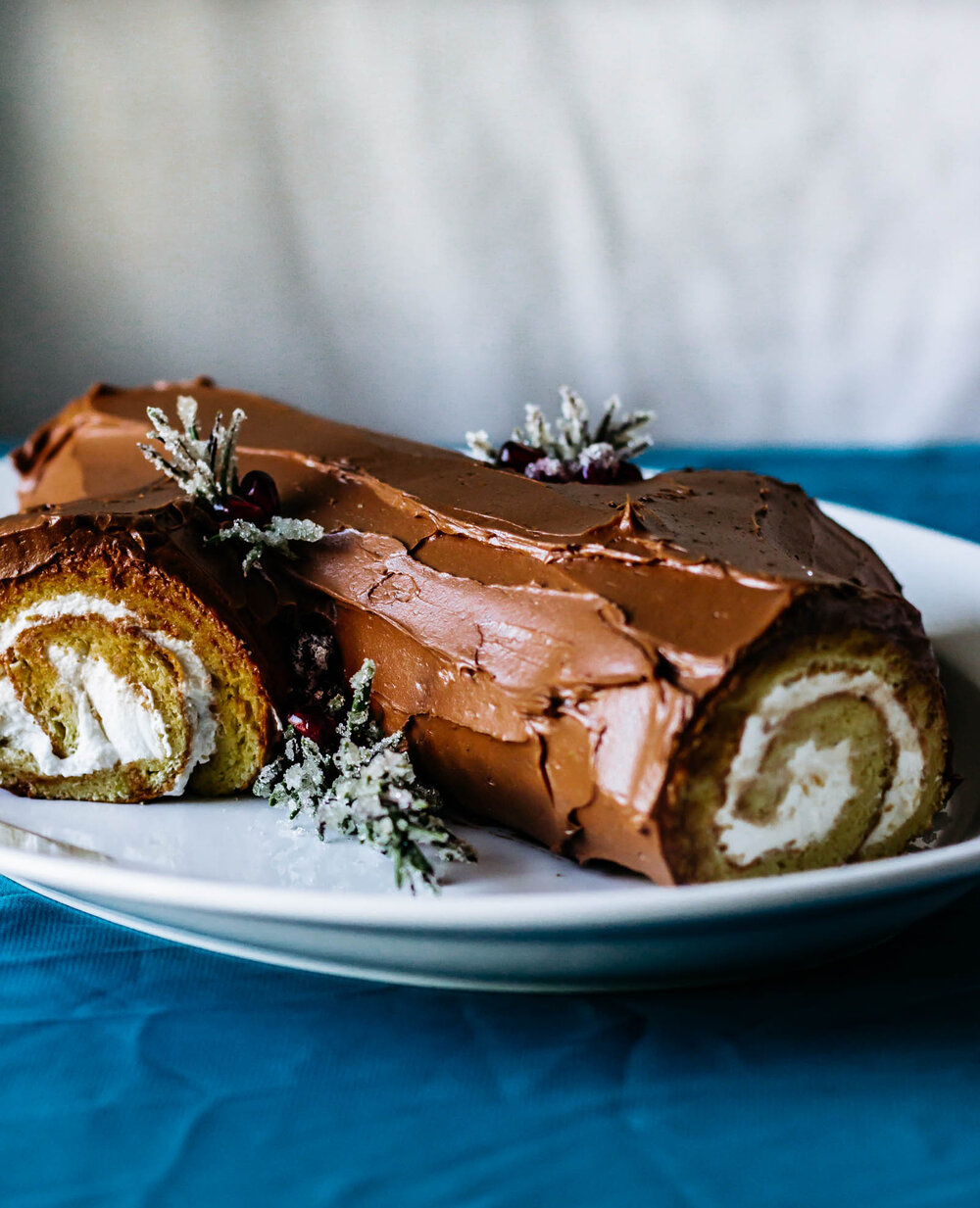 Cardamom, Orange, and Ricotta Buche de Noel