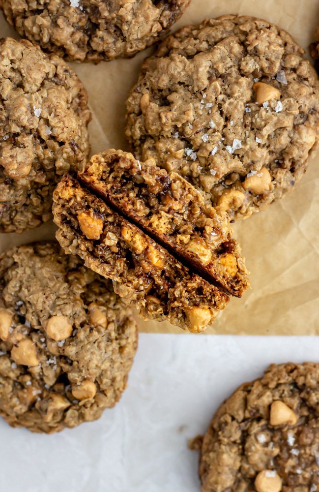 Butterscotch Oatmeal Cookies with Hazelnuts and Espresso