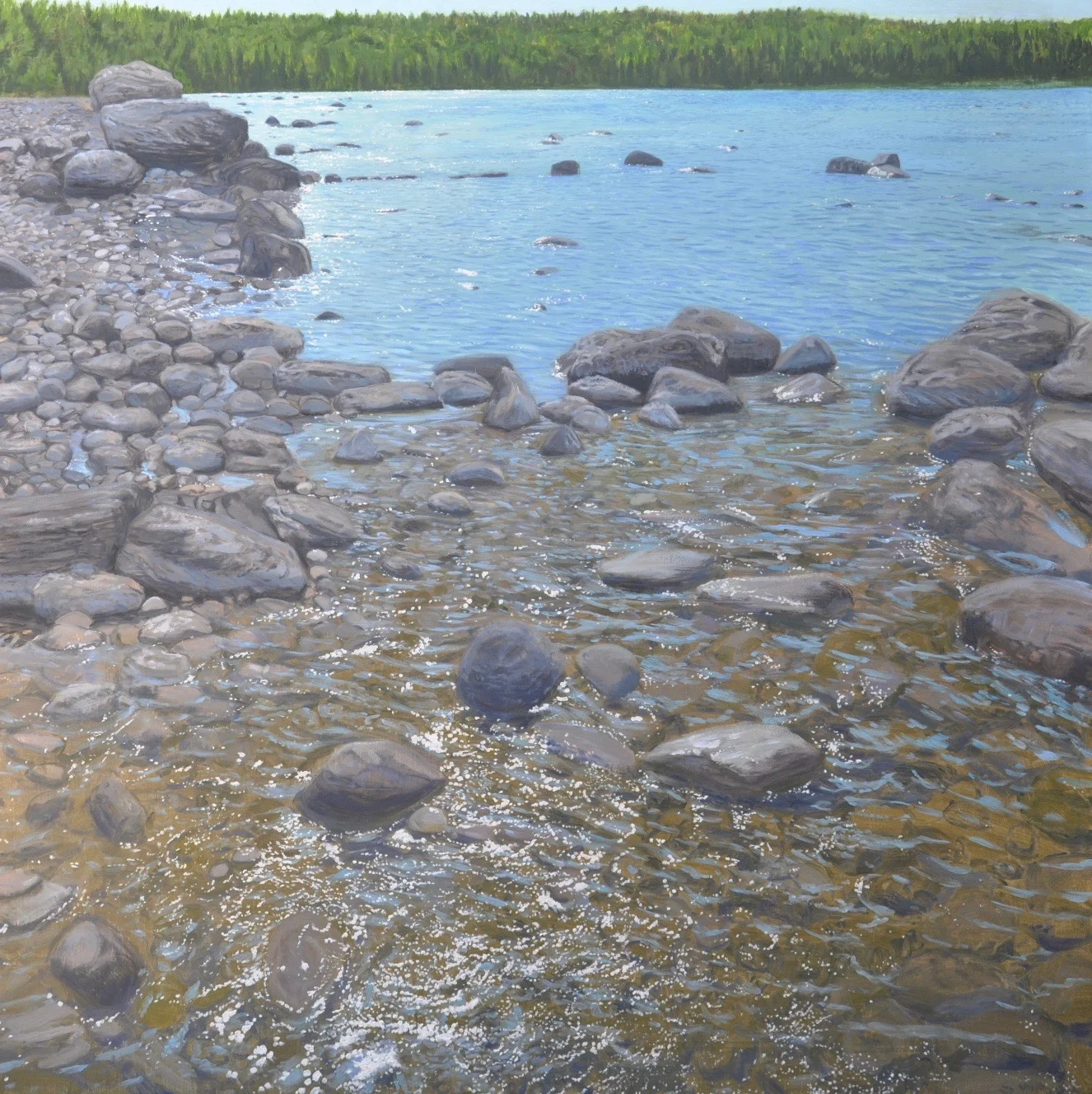 Rocky Shore 70 x 70