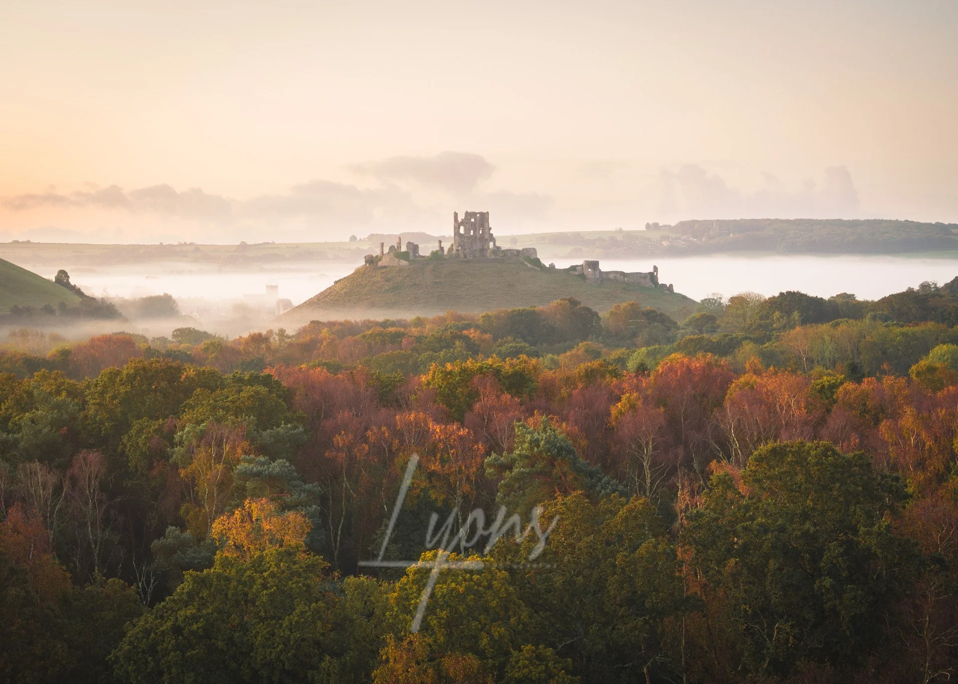 Autumnal Corfe Castle