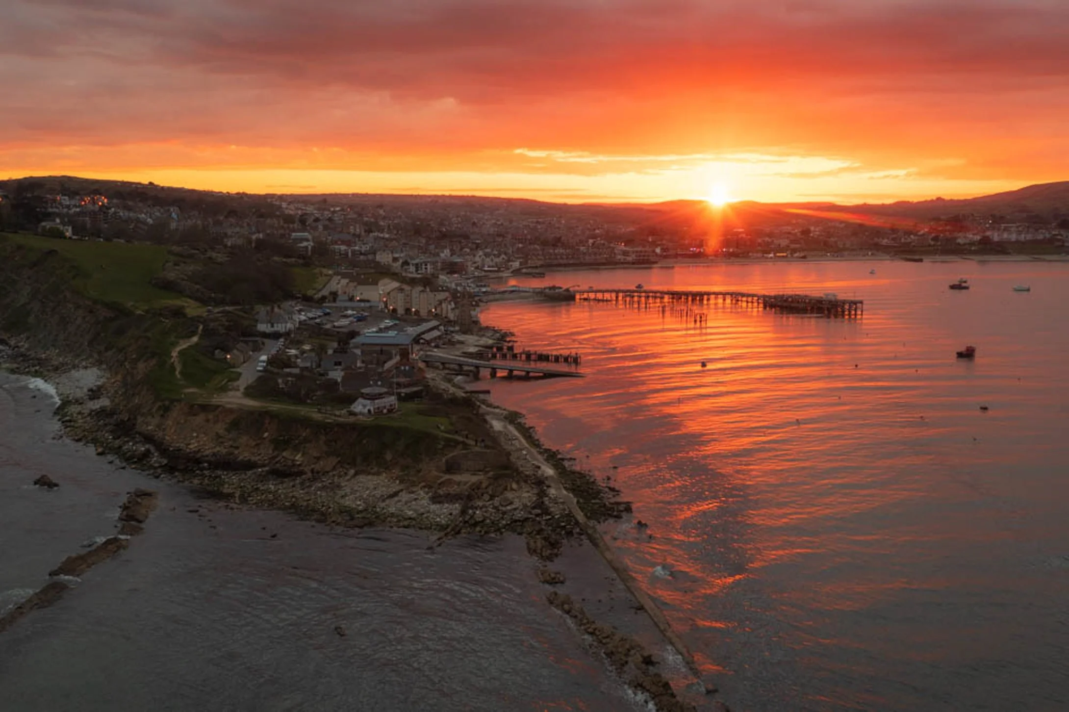 Sundown over Swanage