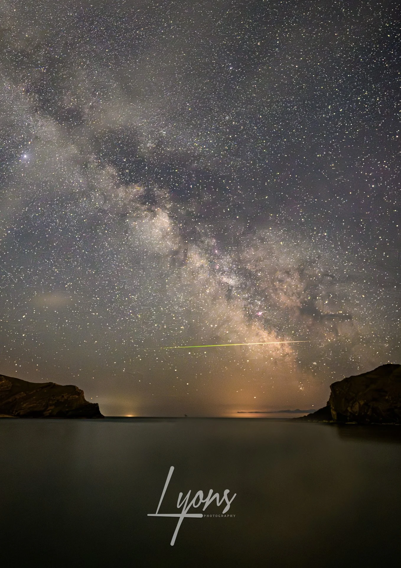 3am on a Saturday Morning
Beautiful meteor shooting across the night sky and into the Milky Way core