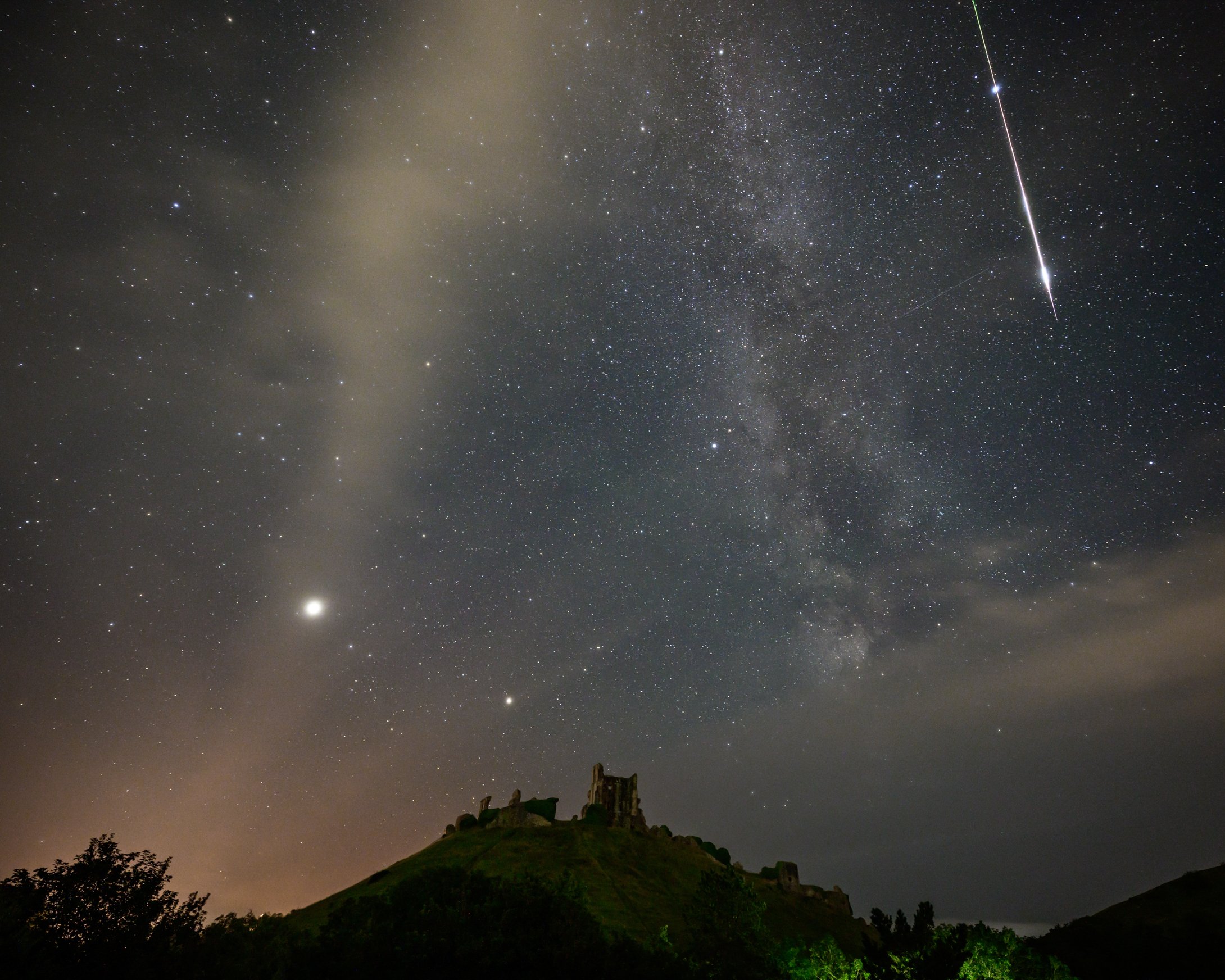 Perseid over the castle
