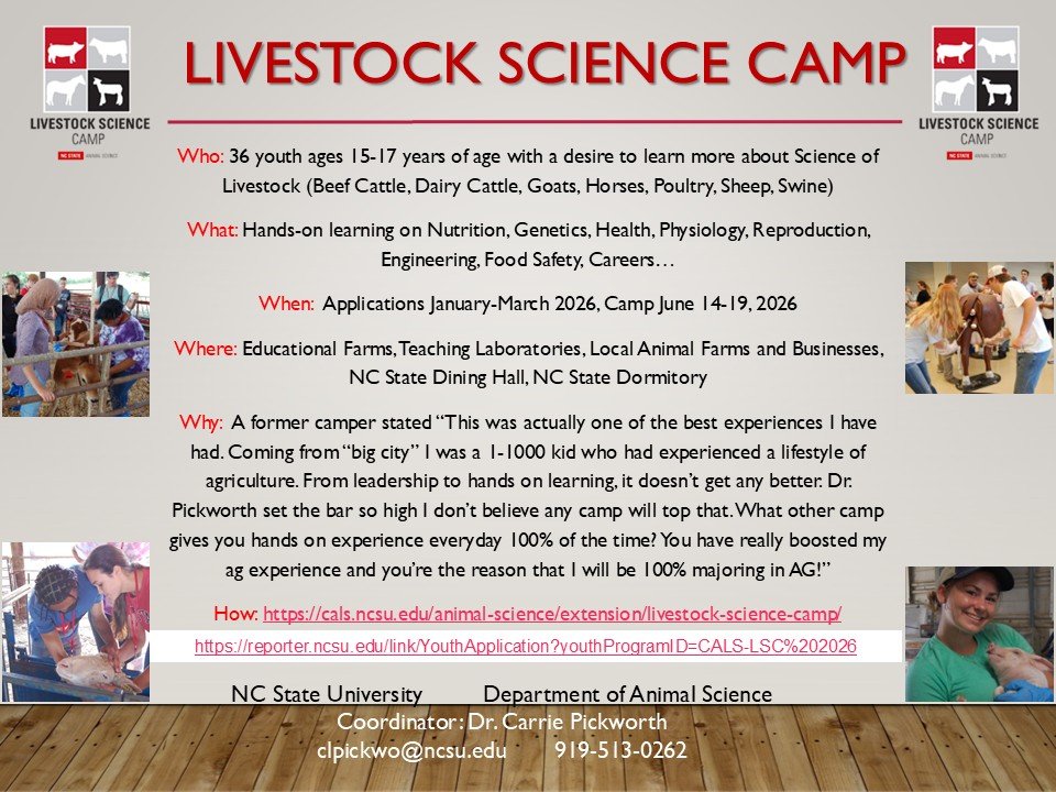 Livestock Science Camp- Early Bird Sign-Up