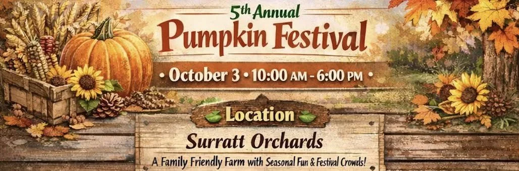 5th Annual Pumpkin Festival at Surratt Orchards