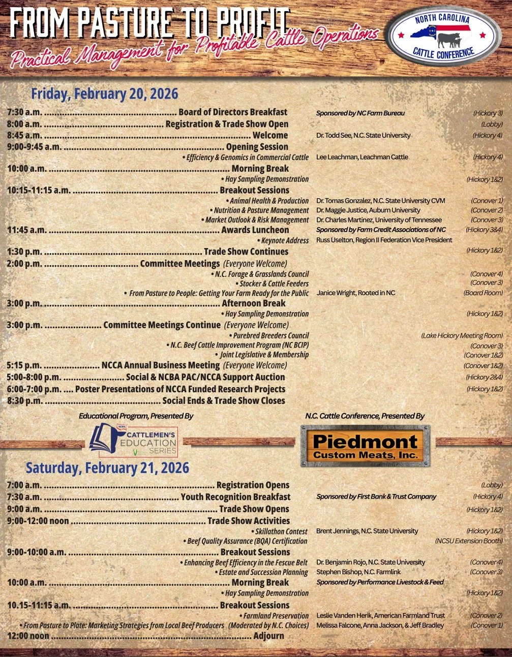 2026 North Carolina Cattlemen’s Association Annual Conference