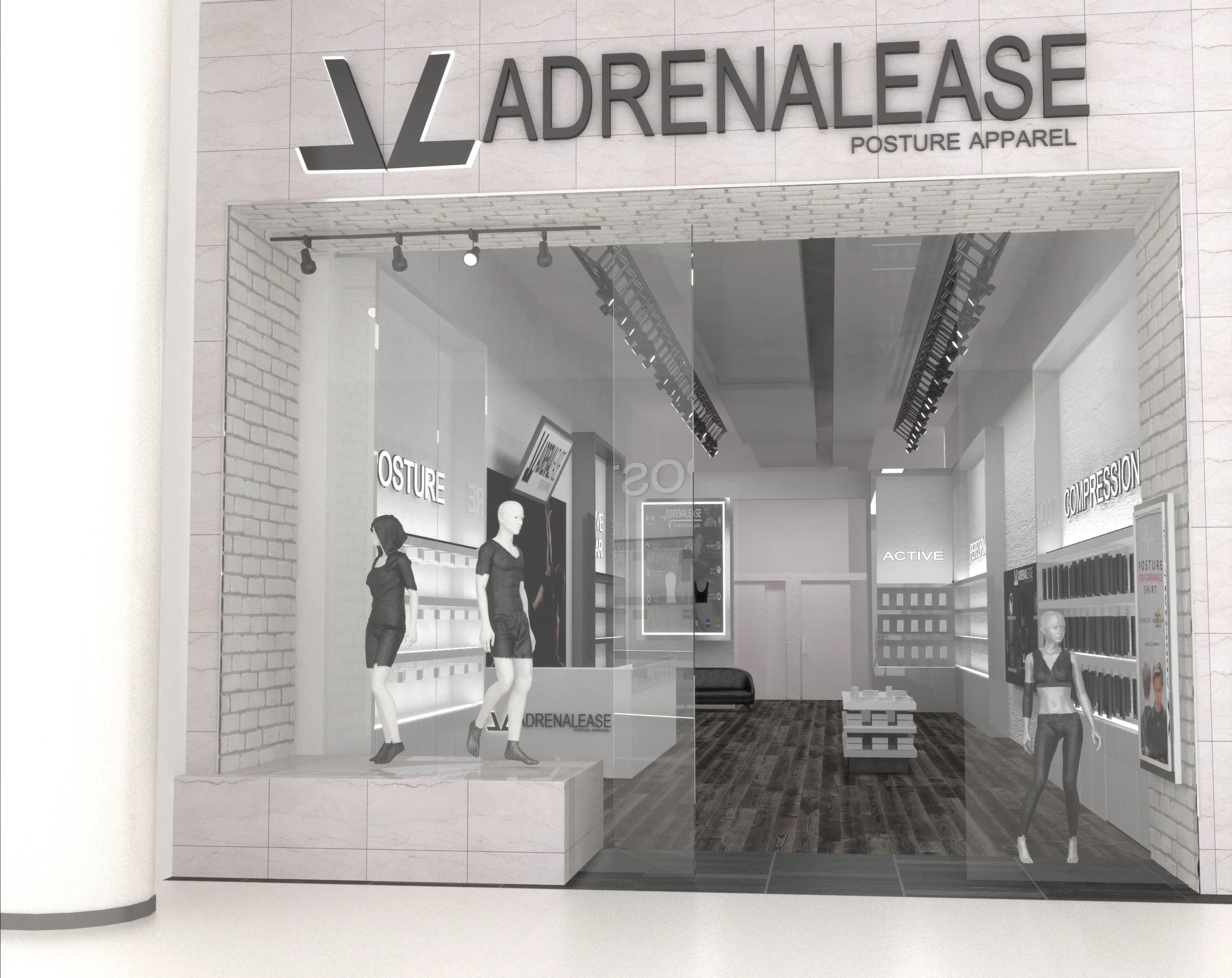 Adrenalease Pop-Up Store Design