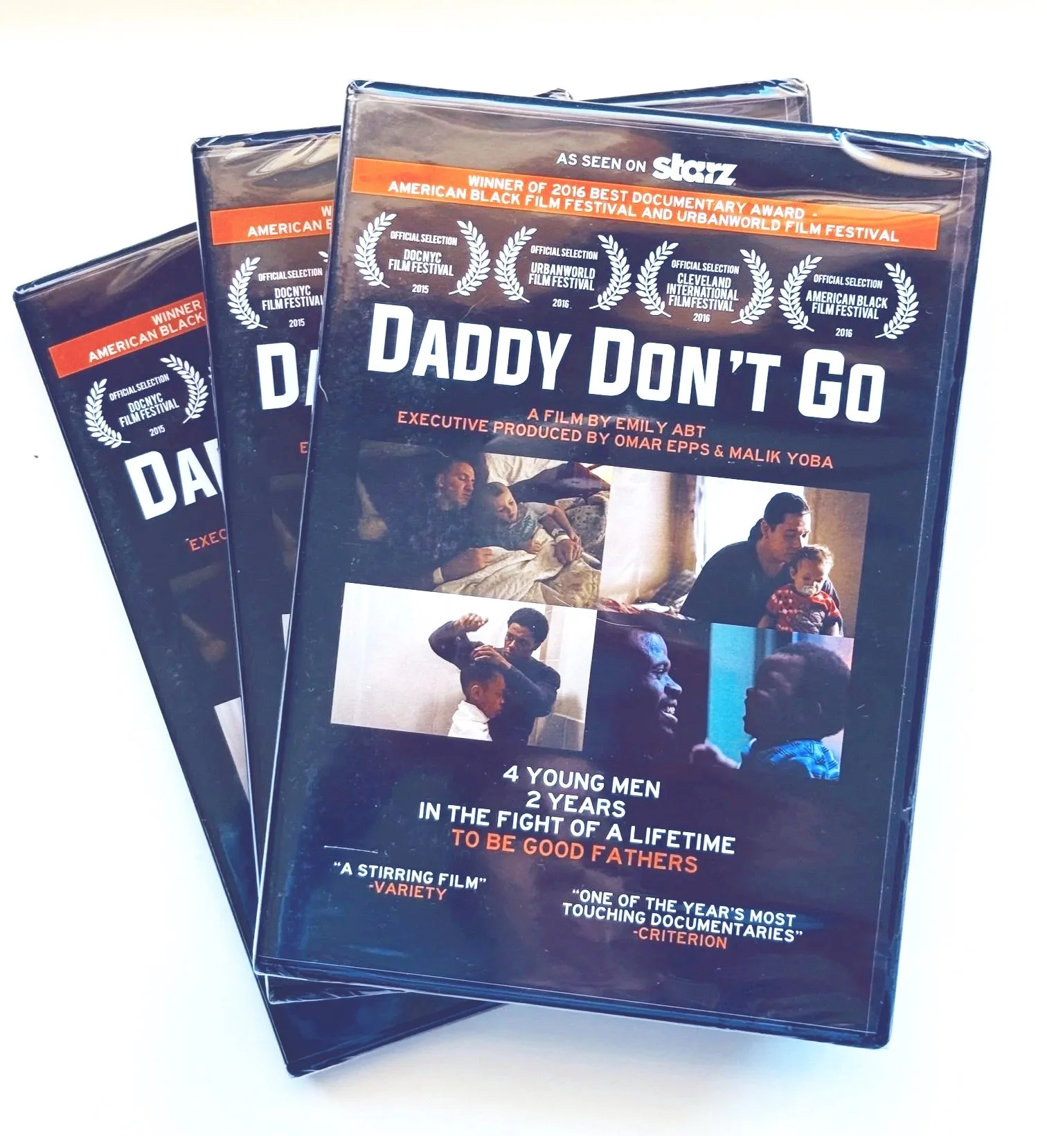 "Daddy Don't Go" DVD 3 Pack featuring Deleted Scenes and Original Trailer. Home use only.