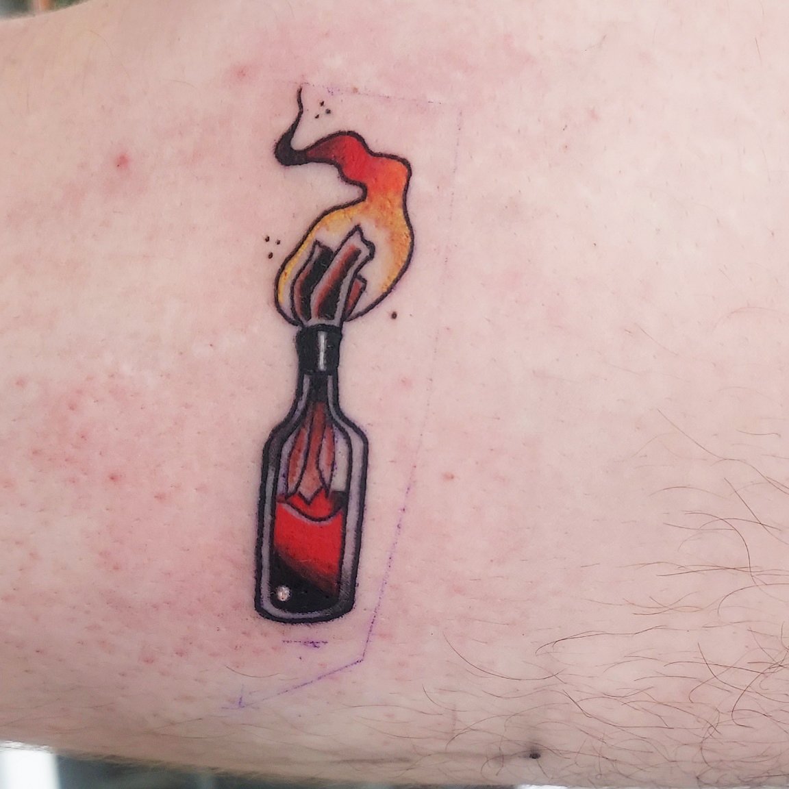Tattoo Snob on Instagram Molotov Cocktail tattoo by bigchainjames at  bluebloodcustomtattoos In Ottawa Ontario bigchainjames  bluebloodcustomtattoos ottawa