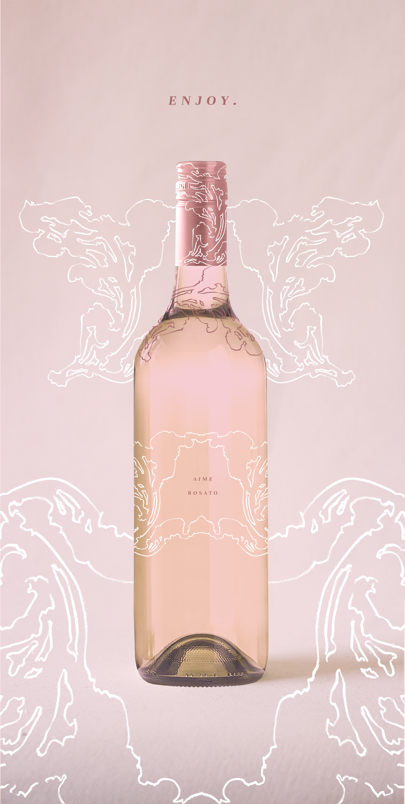 Illustrated Wine Label by Laura Dreyer
