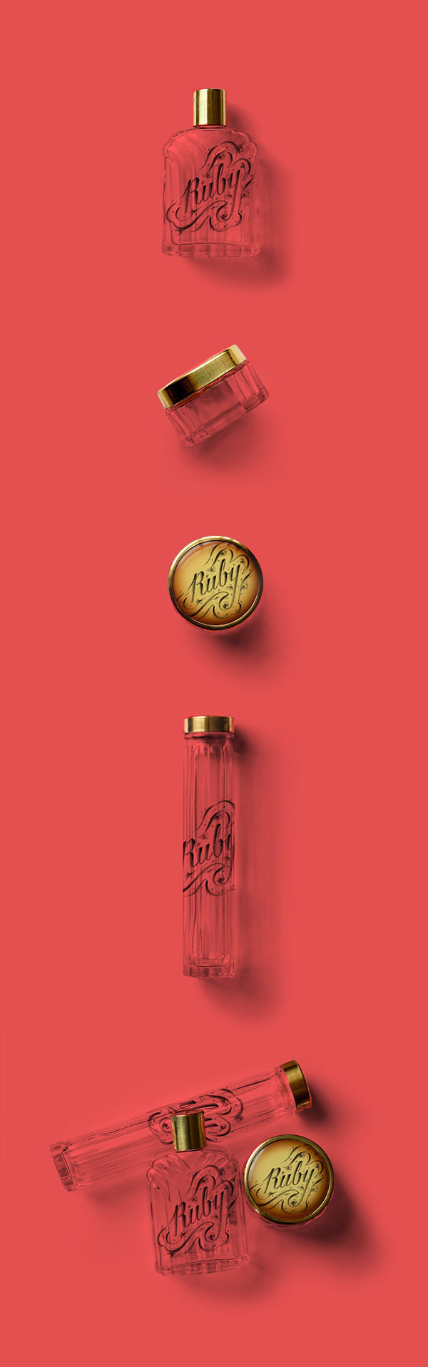 Illustrated Lettering for Ruby Perfume, by Laura Dreyer