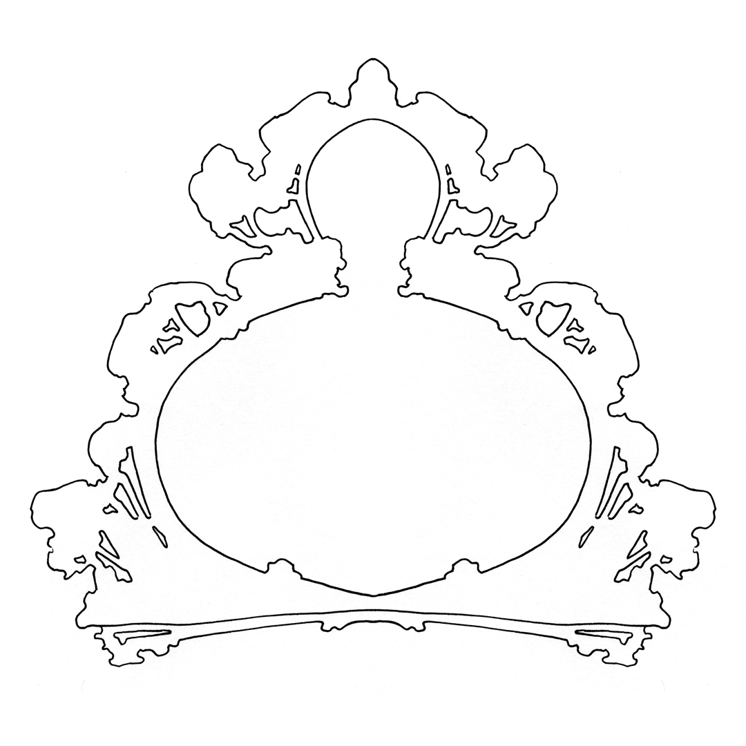 Art Nouveau fairy-tale border design, drawn by Laura Dreyer
