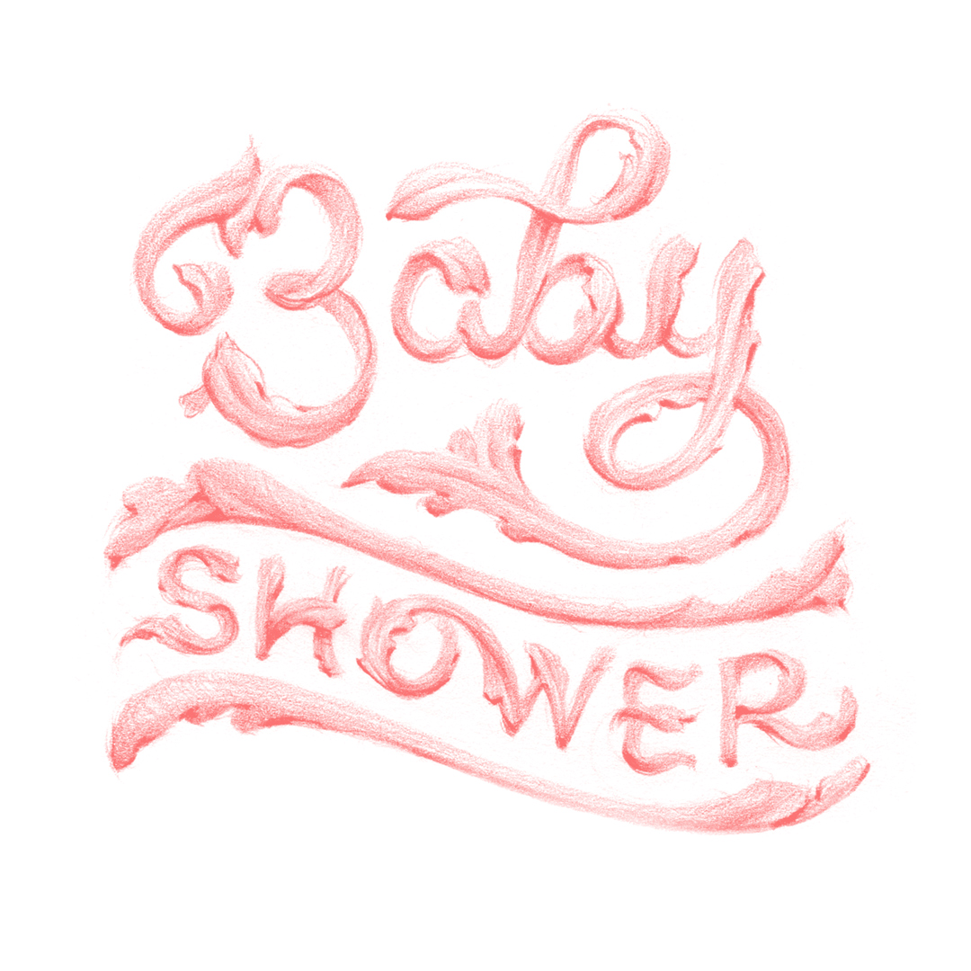 Baby Shower Lettering by Laura Dreyer