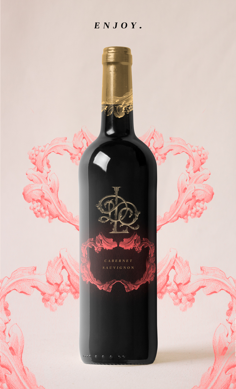 Illustrated Wine Label by Laura Dreyer