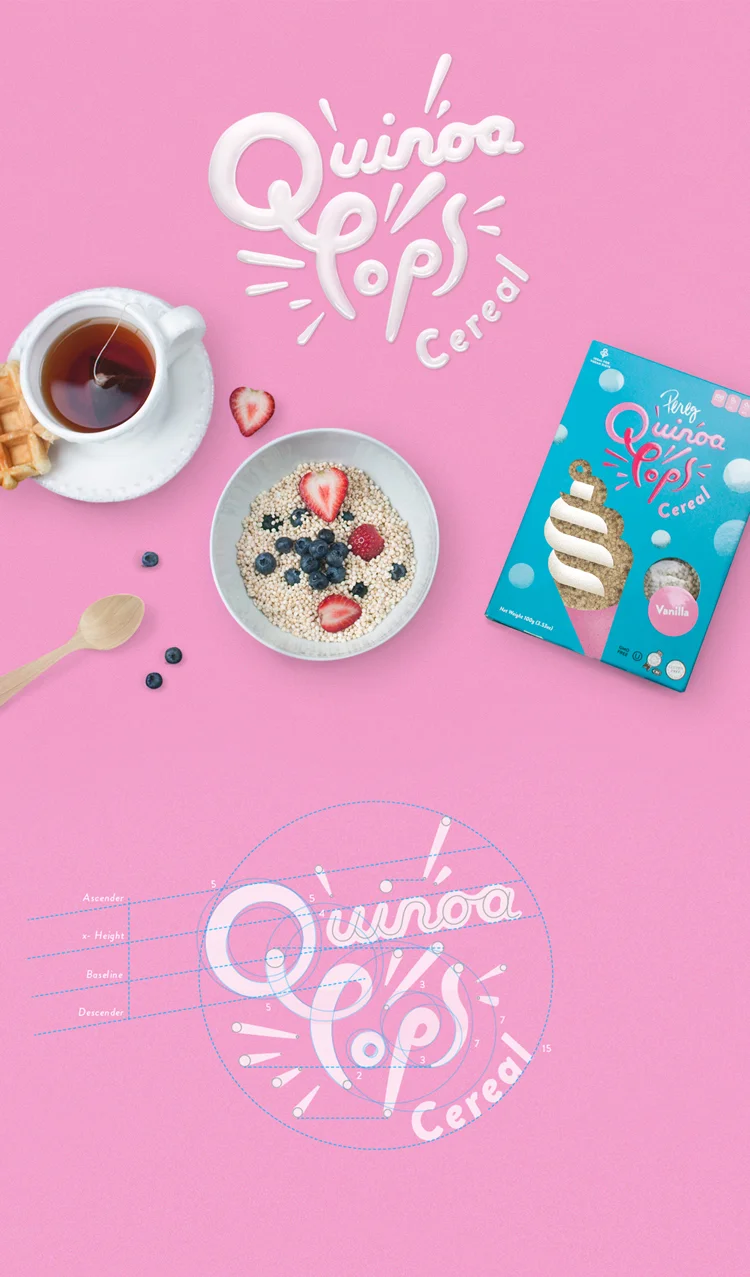 Logo and Packaging Design for Quinoa Pops Cereal Packaging Design by Cheungyoon Kim and Laura Dreyer Agency: SQUAT New York | Client: Pereg Gourmet 