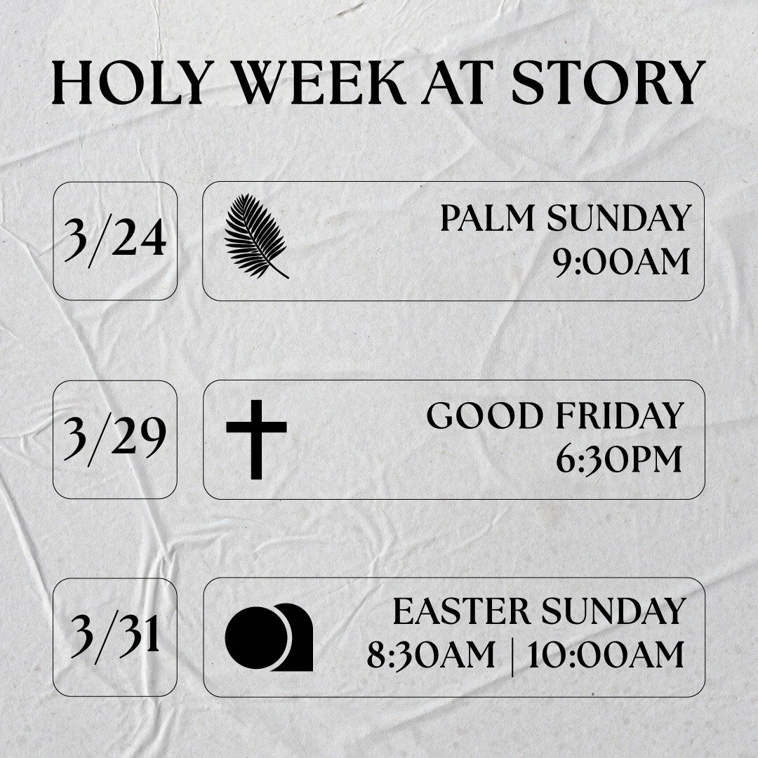 Check us out this Holy Week! More info at link in bio 🙌 #ourstorychurch #ranchocucamonga #easter