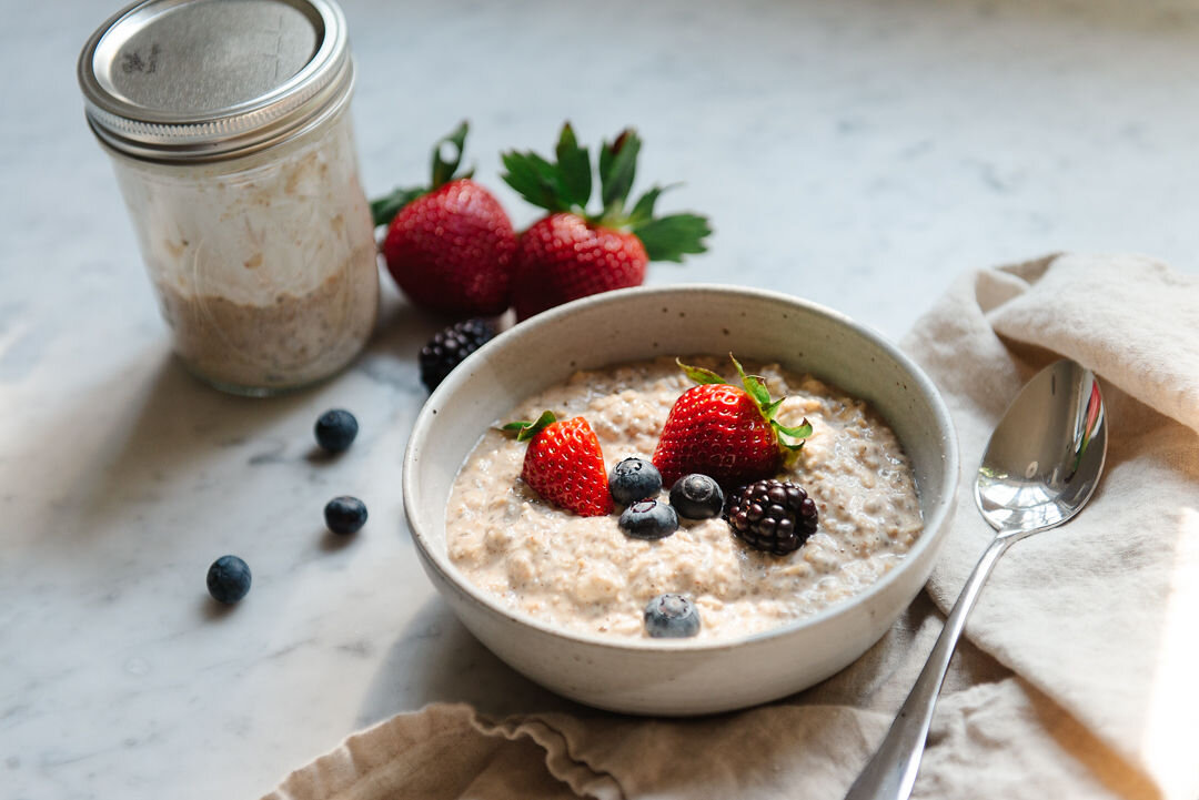 Almond Overnight Oats with Chia Seeds Recipe — Dr. Mommy