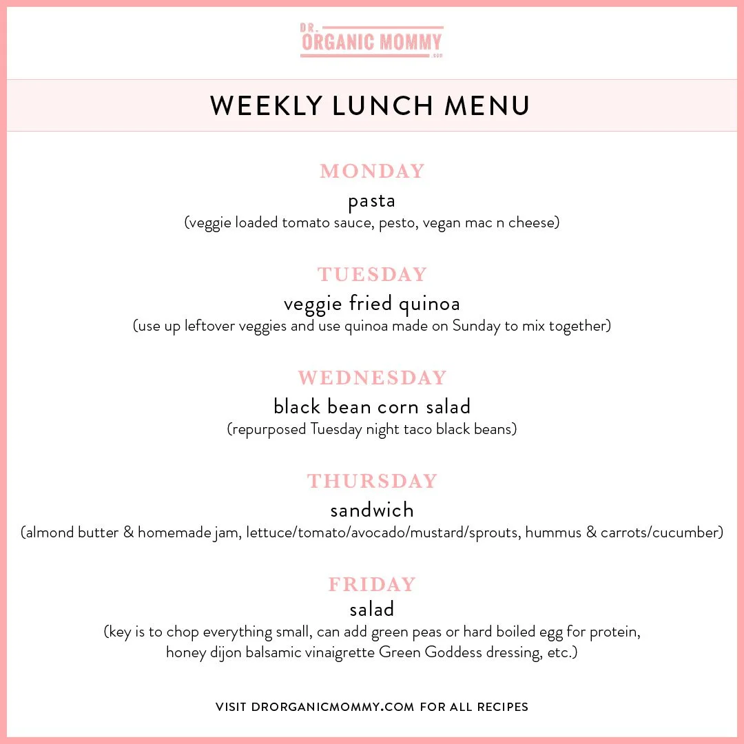Weekly Lunch Menu
