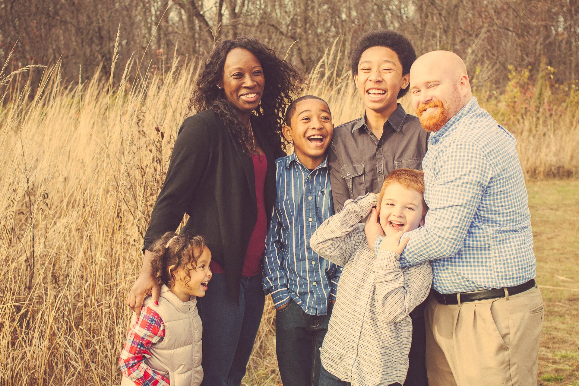 blended family photos in Indiana